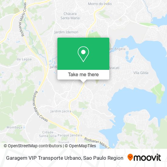 Mapa Garagem VIP Transporte Urbano