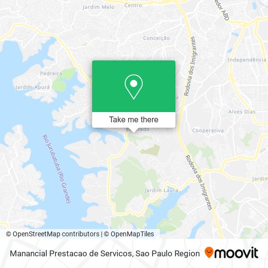 Manancial Prestacao de Servicos map