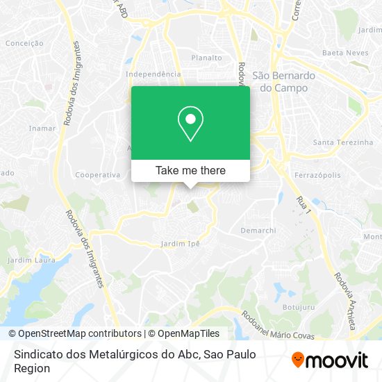 Sindicato dos Metalúrgicos do Abc map