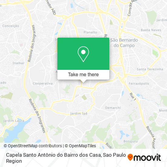 Mapa Capela Santo Antônio do Bairro dos Casa