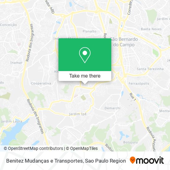 Benitez Mudanças e Transportes map