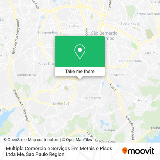 Multipla Comércio e Serviços Em Metais e Pisos Ltda Me map