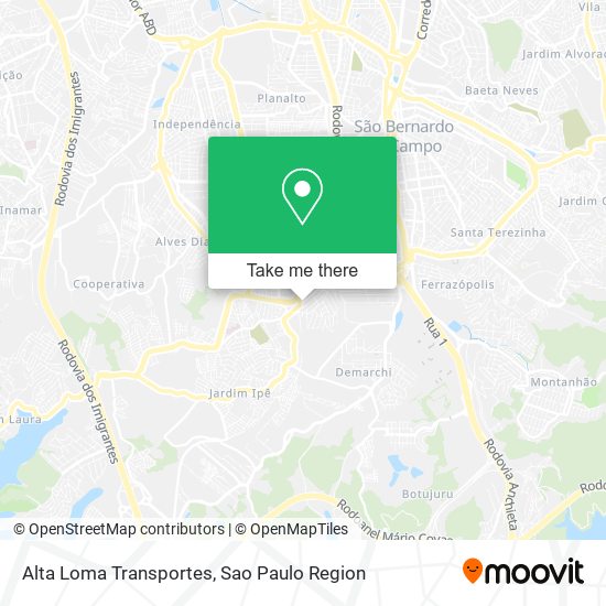 Mapa Alta Loma Transportes