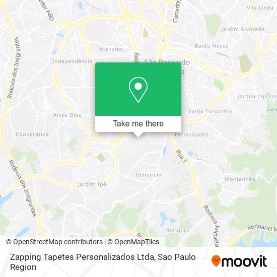 Zapping Tapetes Personalizados Ltda map