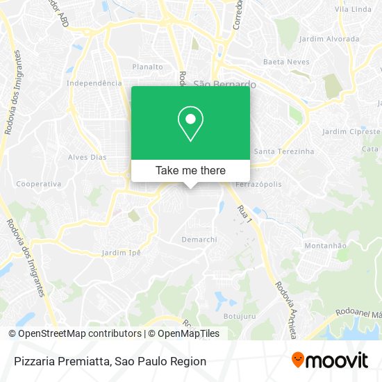 Mapa Pizzaria Premiatta