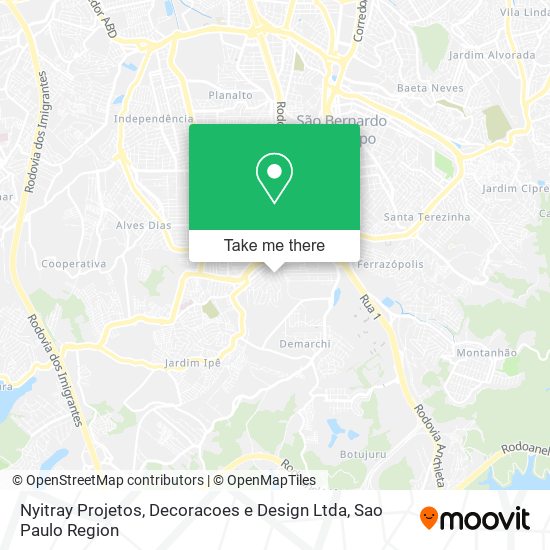 Nyitray Projetos, Decoracoes e Design Ltda map