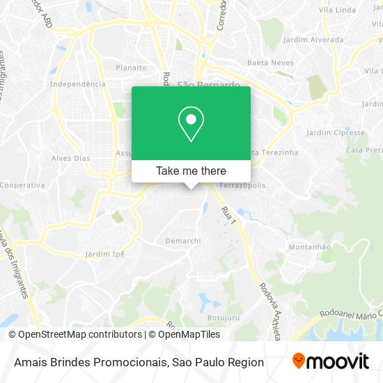 Amais Brindes Promocionais map