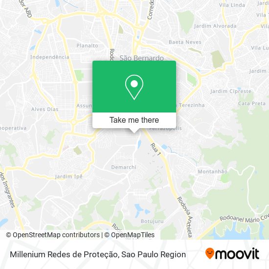 Millenium Redes de Proteção map