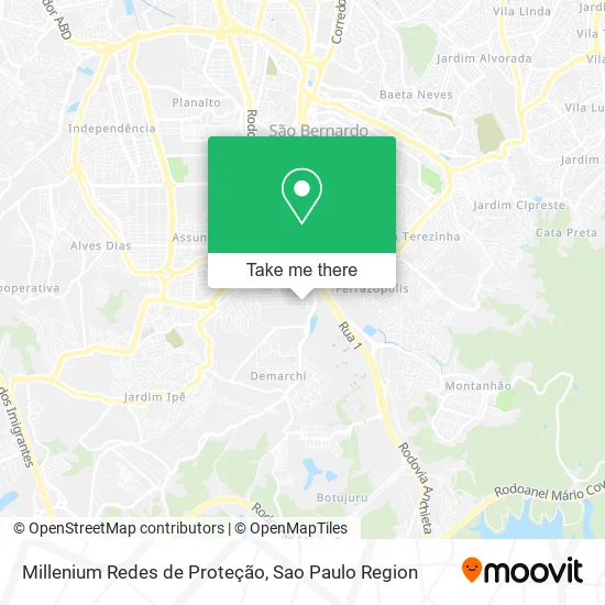 Millenium Redes de Proteção map