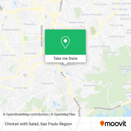 Chicken with Salad map