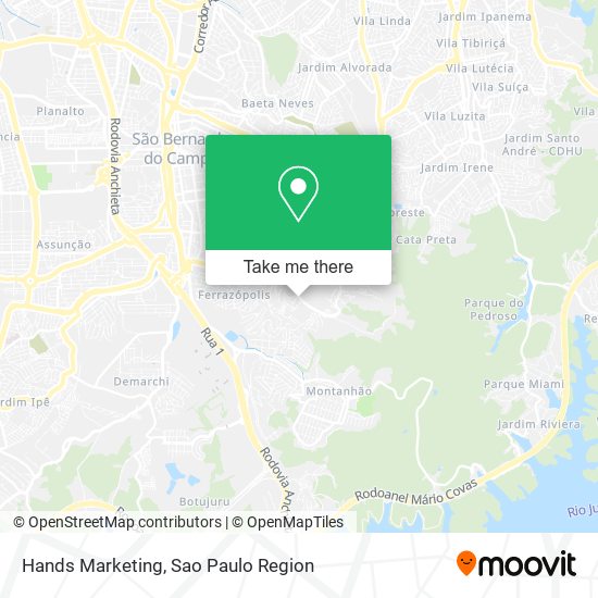 Hands Marketing map