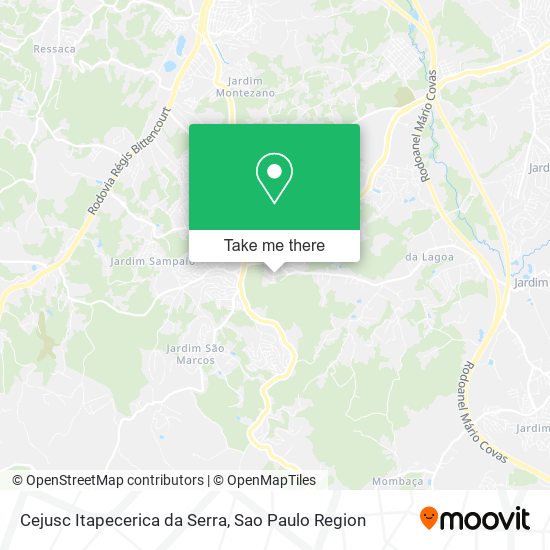 Cejusc Itapecerica da Serra map