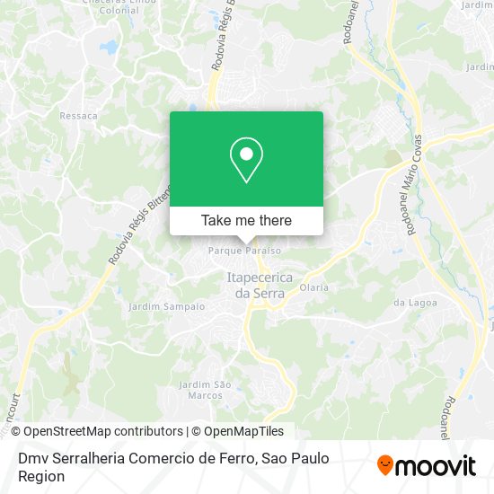 Dmv Serralheria Comercio de Ferro map