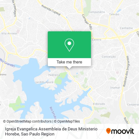 Mapa Igreja Evangelica Assembleia de Deus Ministerio Horebe