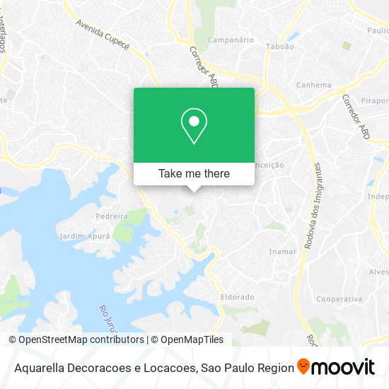 Aquarella Decoracoes e Locacoes map
