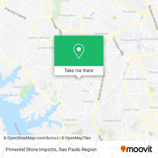 Pimentel Store Imports map