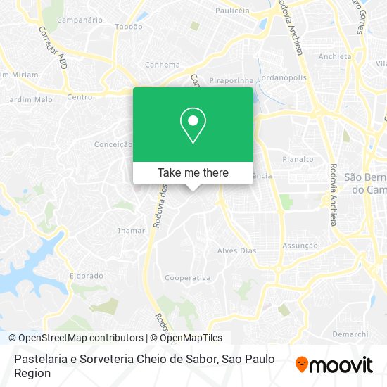 Mapa Pastelaria e Sorveteria Cheio de Sabor