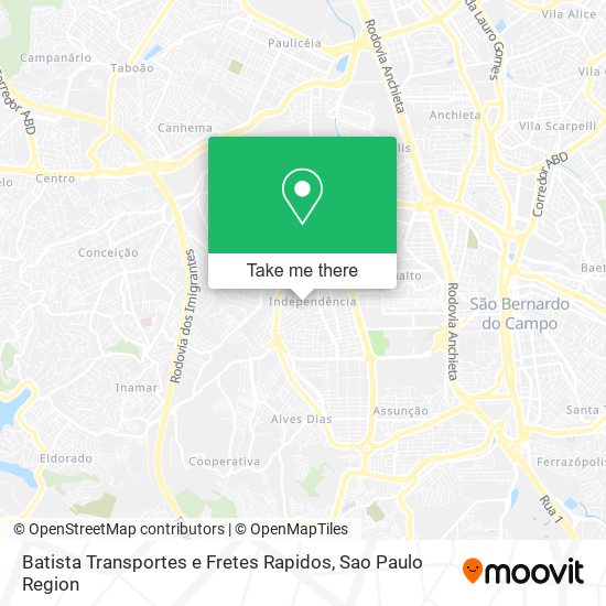 Batista Transportes e Fretes Rapidos map