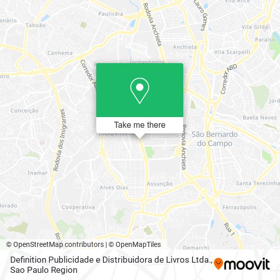 Definition Publicidade e Distribuidora de Livros Ltda. map