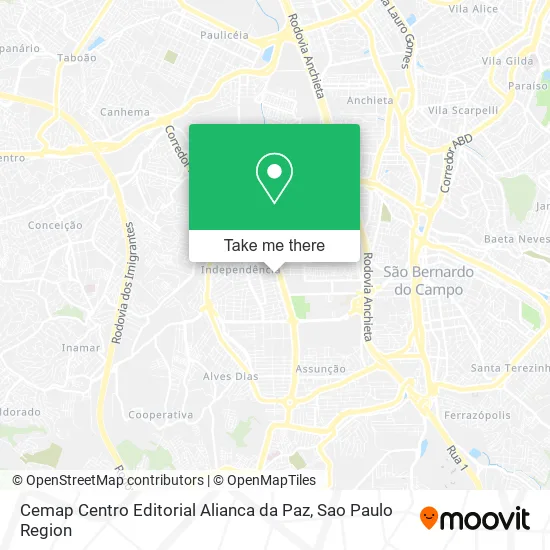 Cemap Centro Editorial Alianca da Paz map