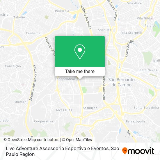 Live Adventure Assessoria Esportiva e Eventos map