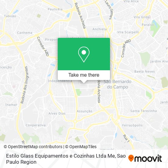 Estilo Glass Equipamentos e Cozinhas Ltda Me map