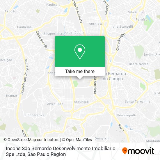 Mapa Incons São Bernardo Desenvolvimento Imobiliario Spe Ltda