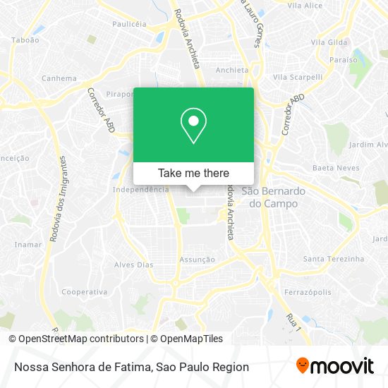 Mapa Nossa Senhora de Fatima