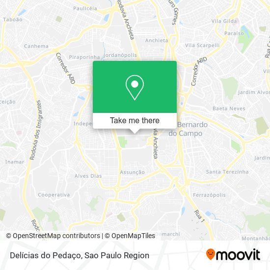 Delícias do Pedaço map