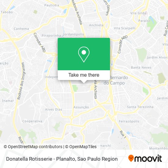 Donatella Rotisserie - Planalto map