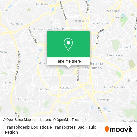 Mapa Transphoenix Logistica e Transportes