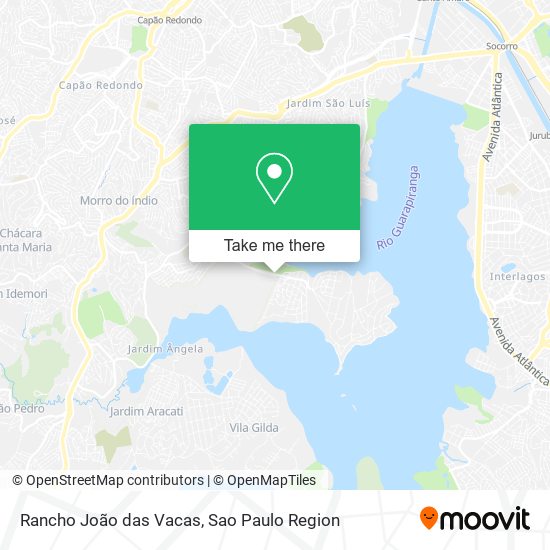 Rancho João das Vacas map