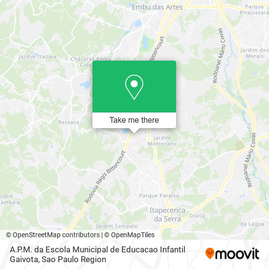 A.P.M. da Escola Municipal de Educacao Infantil Gaivota map