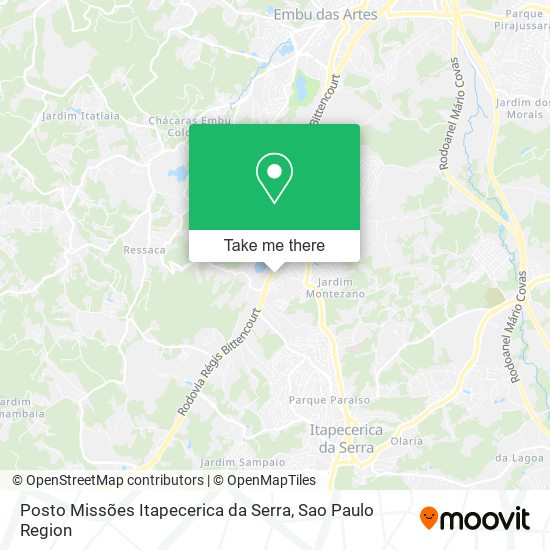 Posto Missões Itapecerica da Serra map