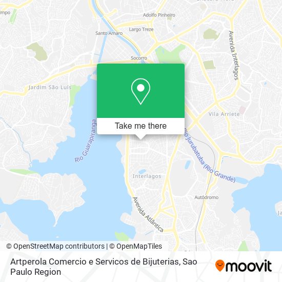 Mapa Artperola Comercio e Servicos de Bijuterias