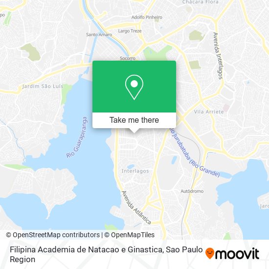 Mapa Filipina Academia de Natacao e Ginastica