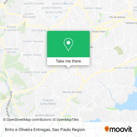 Brito e Oliveira Entregas map