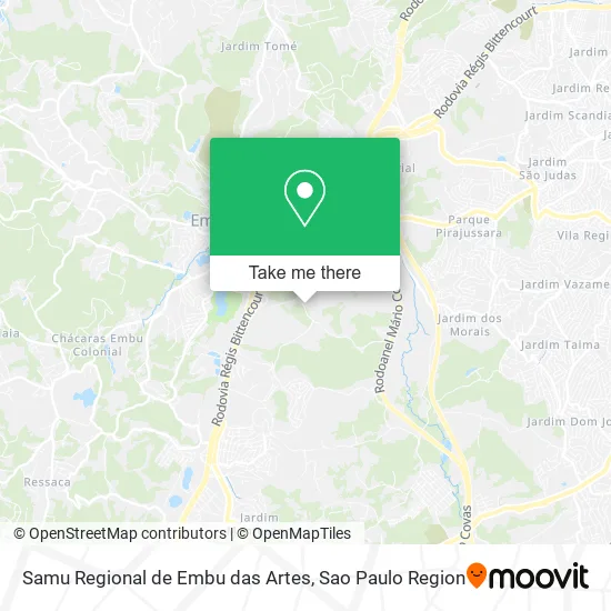 Samu Regional de Embu das Artes map