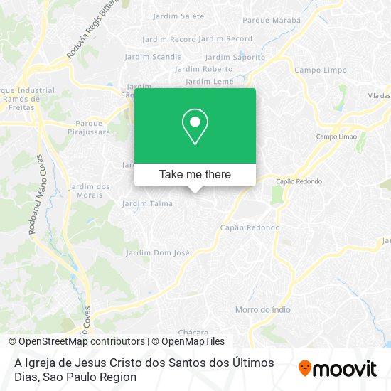 Mapa A Igreja de Jesus Cristo dos Santos dos Últimos Dias