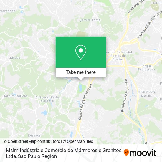 Mslm Indústria e Comércio de Mármores e Granitos Ltda map
