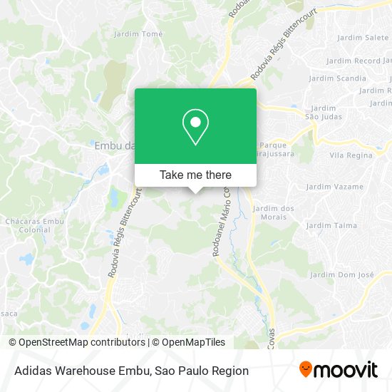 Adidas Warehouse Embu map