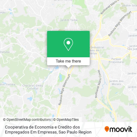 Cooperativa de Economia e Credito dos Empregados Em Empresas map