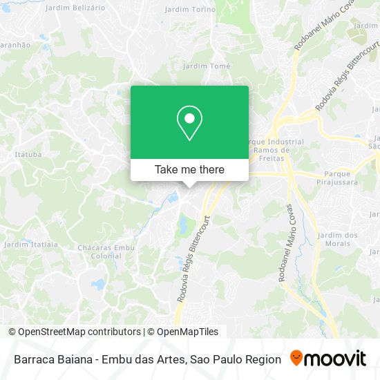 Mapa Barraca Baiana - Embu das Artes