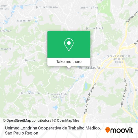 Unimed Londrina Cooperativa de Trabalho Médico map