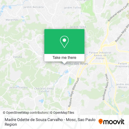 Madre Odette de Souza Carvalho - Mosc map