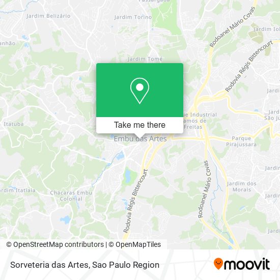 Mapa Sorveteria das Artes