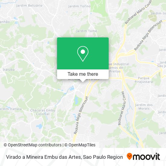 Mapa Virado a Mineira Embu das Artes