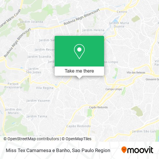 Miss Tex Camamesa e Banho map