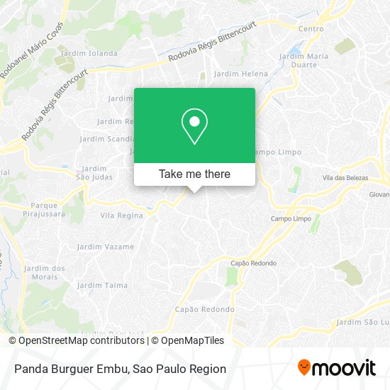 Panda Burguer Embu map