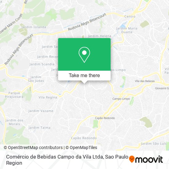 Comércio de Bebidas Campo da Vila Ltda map